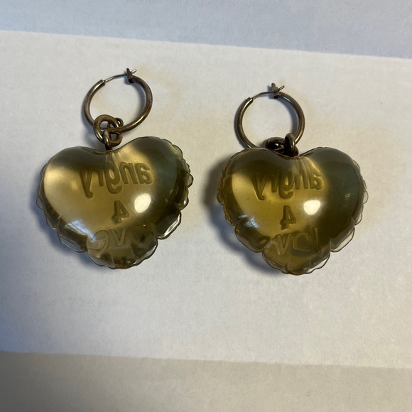 Heaven Marc Jacobs bubble Heart Earrings Rare - Picture 3 of 3